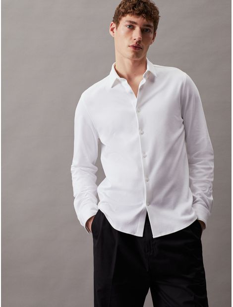 Camisa-de-punto-slim-suave