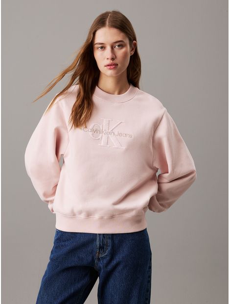 Sudadera-holgada-de-chenilla-con-monograma