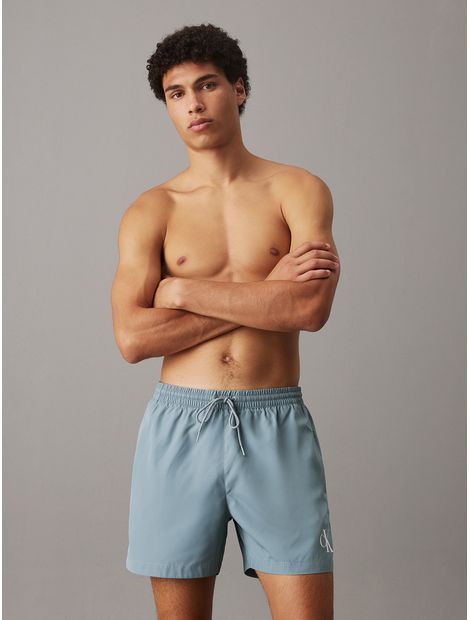 Traje-de-baño-de-largo-medio-con-cordon---CK-Monogram