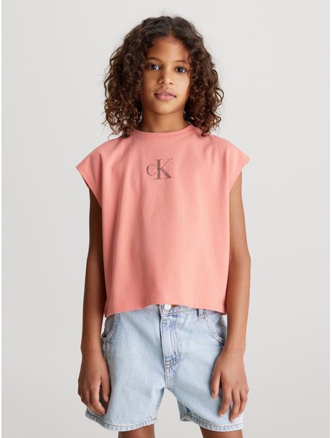 Camiseta-boxy-con-logo-iridiscente-para-niña
