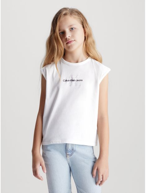 Camiseta-de-tirantes-infantil-con-logo-metalico