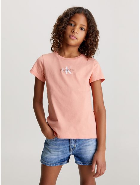 Camiseta-slim-con-monograma-para-niña