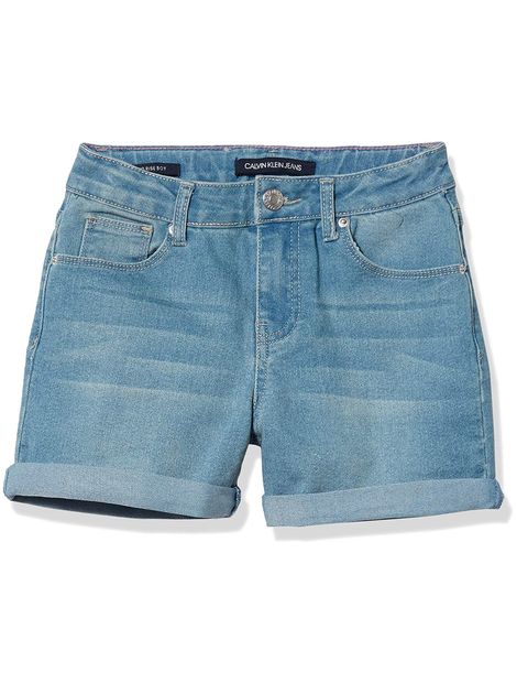 Pantalon-corto-de-mezclilla-con-dobladillo-para-niña