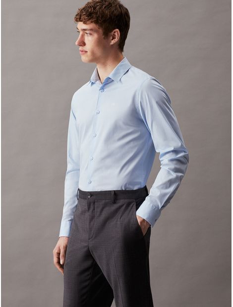 Camisa-slim-de-popelin-elastico