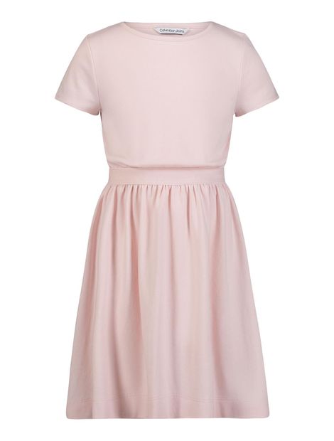 Vestido-estilo-camiseta-con-logotipo-tonal-para-niña-