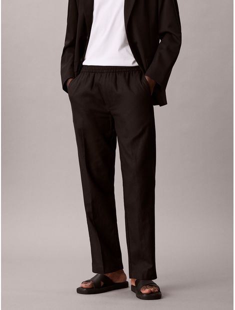 Pantalon-recto-pull-on-de-lino
